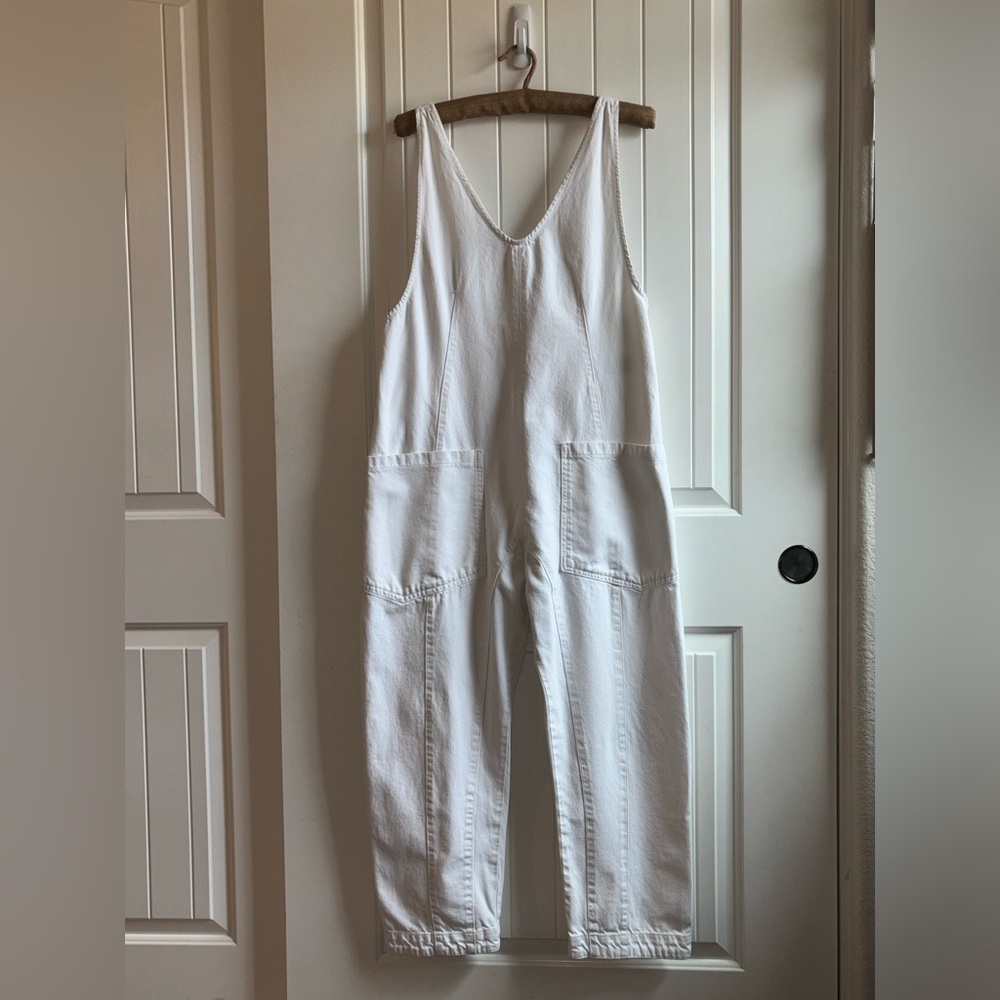 Free People We The Free High Roller Jumpsuit - White S